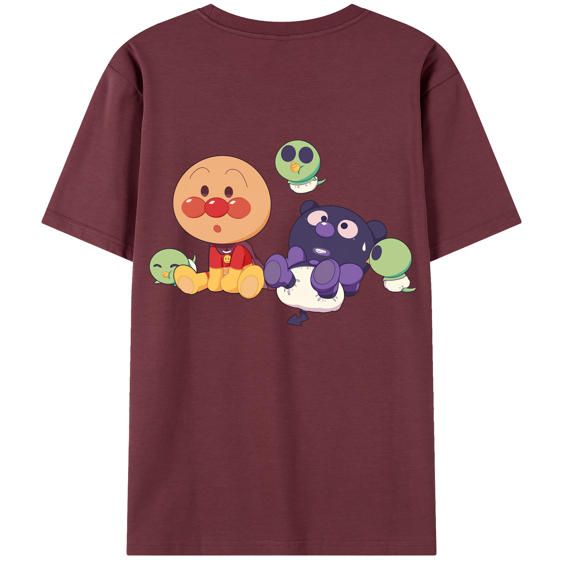 （画像用） アンパンマン Anpanman 綿100％半袖Tシャツ（背面プリント）